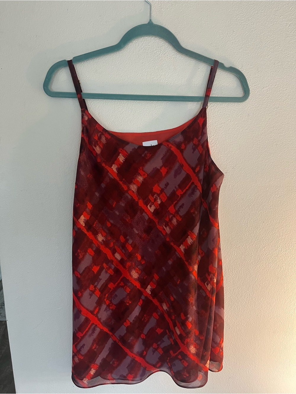CAbi Red and Burgundy Patterned Slip